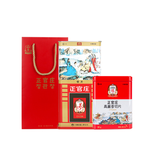 正官庄韩国高丽参无糖红参切片6年根营养品人参片滋补原支参切片