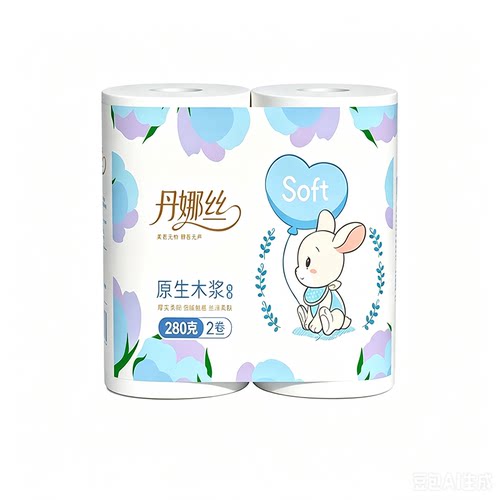丹娜丝紧实无芯大粗卷卷纸宿舍家用便携款擦手擦脸厕纸手纸卫生纸