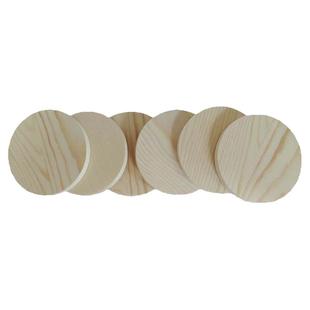 圆木片松木圆片手工diy沙盘模型材料实木桐木圆片圆形板底座杯垫