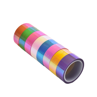 多色极光艺术体操圈纸炫彩渐变色艺体器械装饰胶带缠圈缠棒缠贴纸