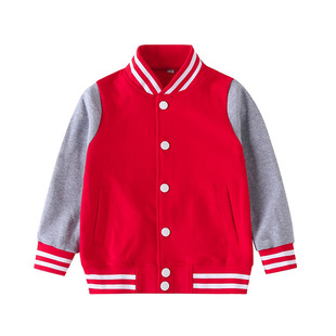 小学生校服套装春秋冬装儿童红色棒球服运动班服幼儿园园服二件套
