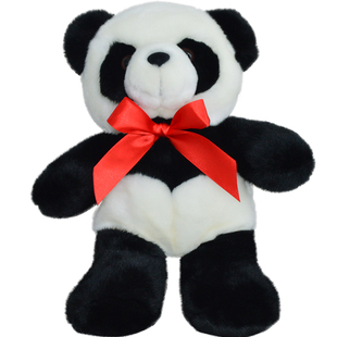 正品Pandaway熊猫带路颗粒熊猫/玩具毛绒娃娃抱抱熊领结送女生生