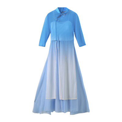 古典舞练功旗袍纱衣旗袍