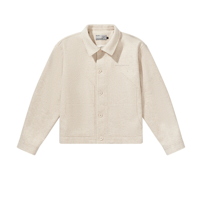 刺绣工装夹克毛呢衬衫外套