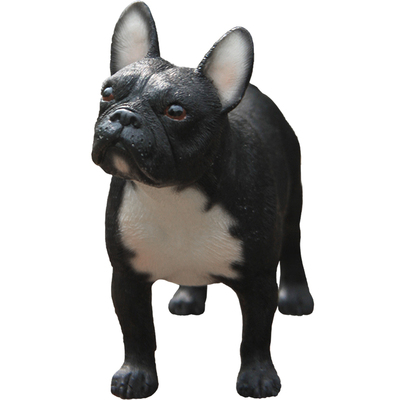 仿真狗法国斗牛犬模型法斗车摆件