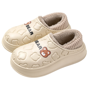 手术室防水棉拖鞋女款冬天包跟室内家居医护防滑防臭厚底棉鞋男士