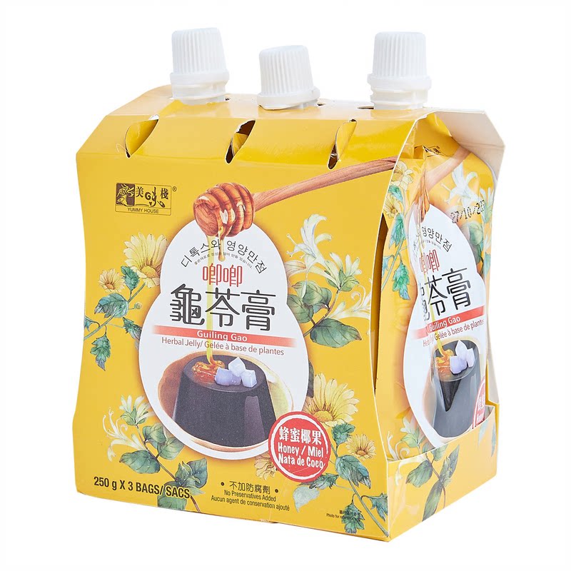 好栈唧唧龟苓膏250克3支装