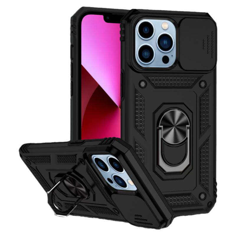 适用苹果13promax手机壳军工级防摔iPhone13保护套ip新款13pro推窗镜头13mini磁吸指环支架13迷你全包创意潮