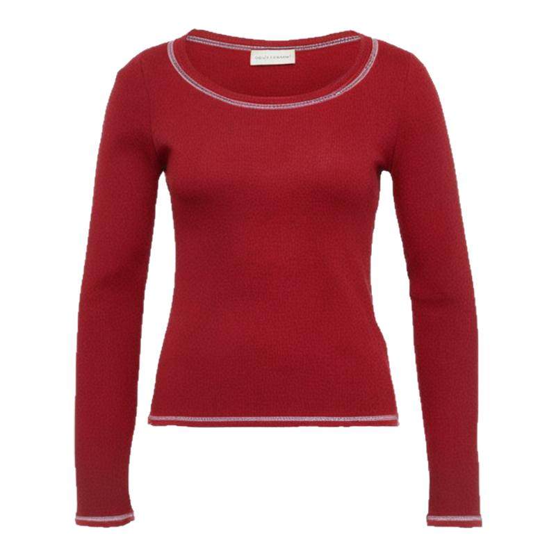 SLY 2024冬季新品简约风圆领长袖针织衫打底上衣030HAM80-2351