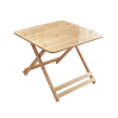 实木折叠桌简易正方形吃饭桌子便携实木方桌小户型摆摊桌餐桌家用