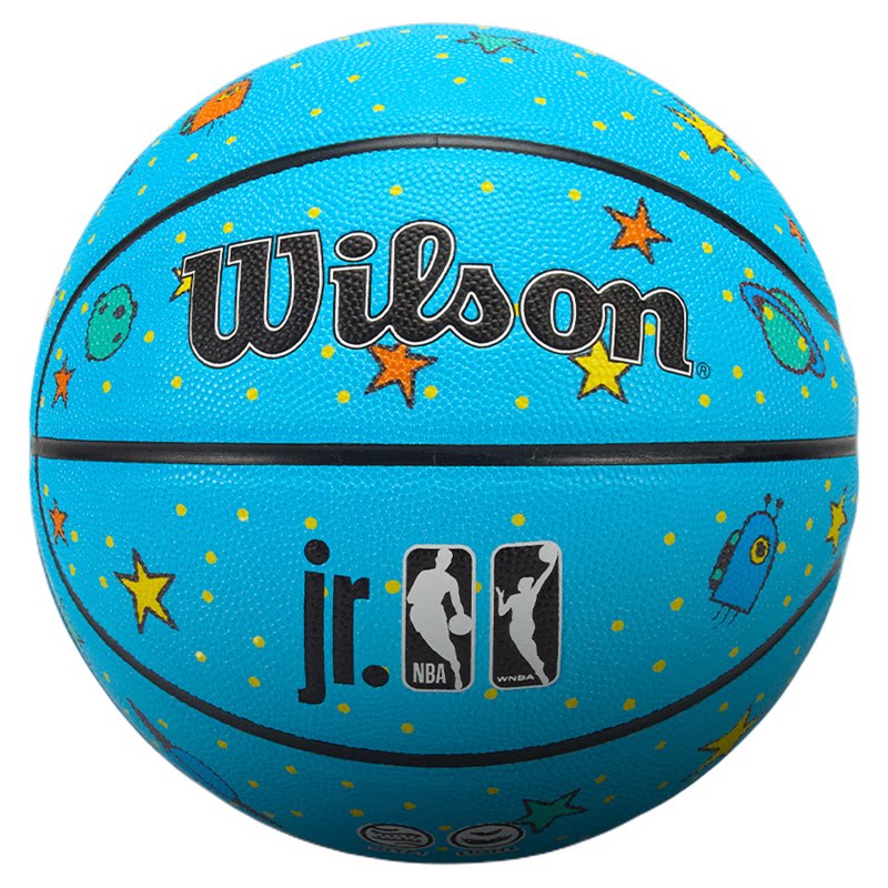 Wilson威尔胜官方jr.NBA彩色小学生儿童训练室内外通用4号5号篮球