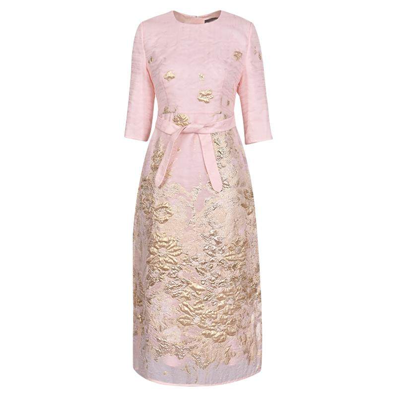 Lillo Lilly【奢品高定】意大利Ruffo Coli真丝提花林允款连衣裙