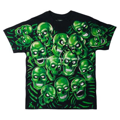 骷髅短袖骷髅现行短袖T恤
