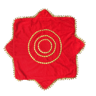 手绢花舞蹈广场舞红手帕儿童考级二人转八角巾东北扭秧歌跳舞毛绒