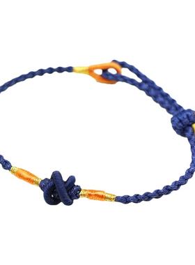 纯手工编织双联结原创本命年红绳手工编织礼物情侣手链送闺蜜手绳