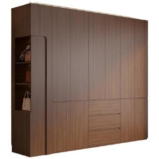 新款免拉手ENF级衣柜实木定制到顶分段式卧室家用现代简约大衣橱