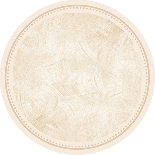 圆形地毯客厅2025新款高级感免洗可擦卧室地垫法式奶油风床边脚垫