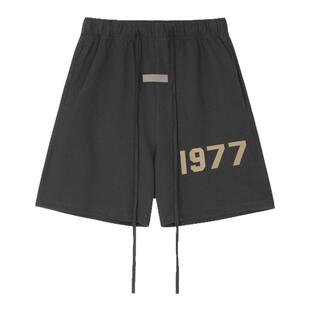 FEAR OF GOD FOG复线ESSENTIALS植绒1977休闲短裤夏季运动五分裤