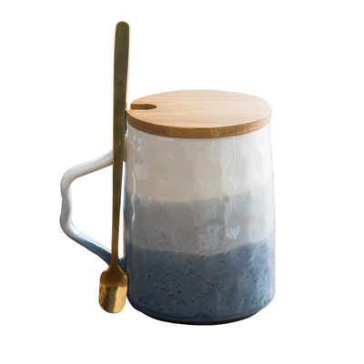 马克杯带盖情侣对杯可爱杯子礼盒