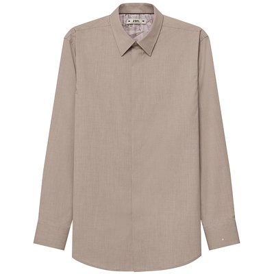 JDV商场同款卡其色长袖正装衬衫