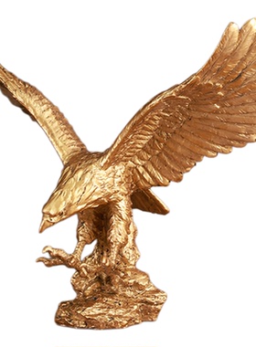 办公室书房书柜大鹏展翅老鹰摆件