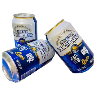 澜沧江啤酒雪啤拉罐装330mlx6罐原麦汁浓度8酒精度2.5度云南啤酒