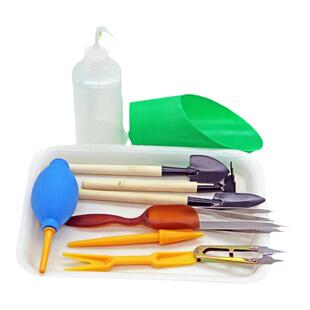 多肉植物种植工具微景观栽种小镊子剪刀起苗器铲土器浇水壶气球吹