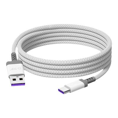 100W大功率编织呢绒闪充6A充电线