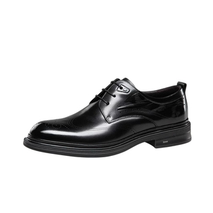 康奈男鞋2026春季新款高档皮鞋男真皮正品布洛克结婚新郎正装商务