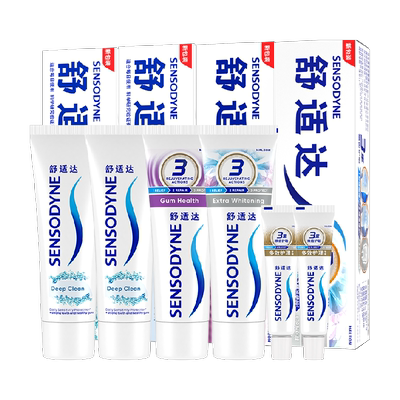 舒适达cp套装牙膏含氟抗敏感