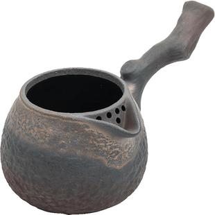陶迷粗陶窑变侧把煮茶壶罐罐茶复古陶瓷烤茶炉家用公道杯功夫茶具