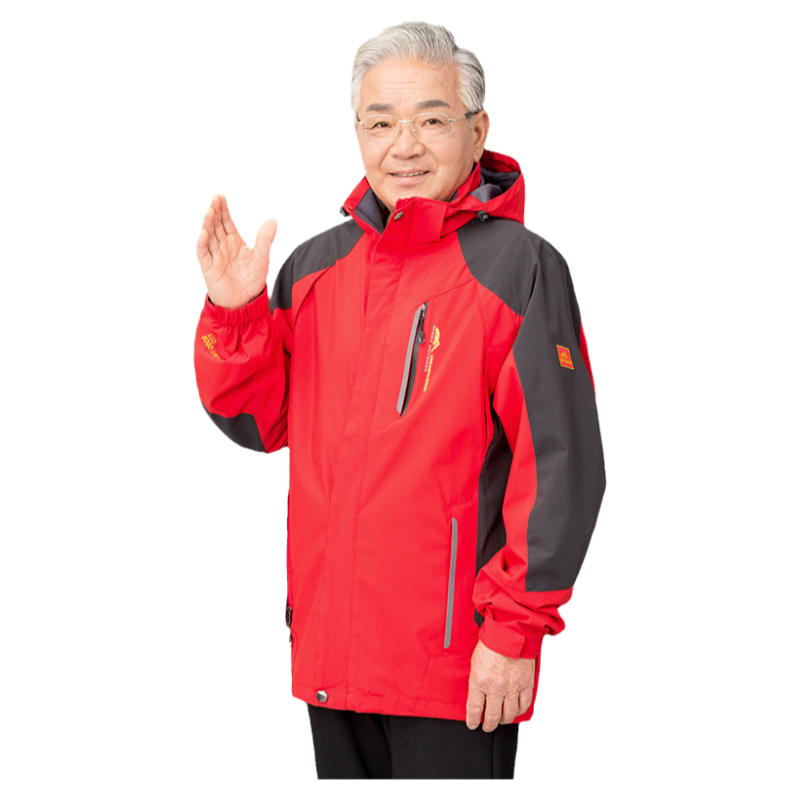 爷爷春季户外中老年运动冲锋衣