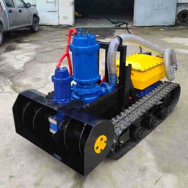 履带式清淤泥机器人鱼池河道清淤设备工业管道罐体各种清淤难题