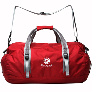 包邮五角星便携式折叠包防水健身包运动包旅行包篮球包大容量挎包