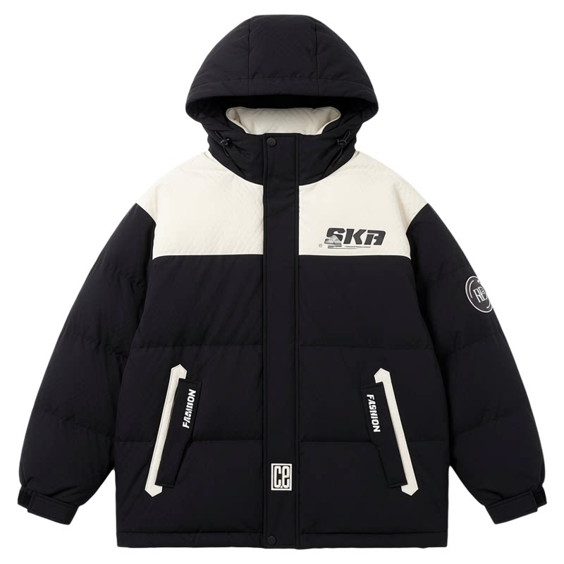 85白鸭绒保暖羽绒服潮流宽松外套
