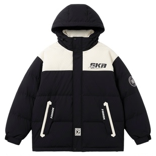 羽绒服白鸭绒外套男孩冬季新款初高中学生工装男士大童青少年潮牌