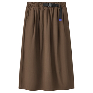 斯凯奇夏季流行女半身裙A字裙长款工装裙花苞裙防晒运动裙百褶裙