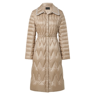 【商场同款】Lakoradior拉珂蒂气质优雅秋冬新款钉珠收腰羽绒服