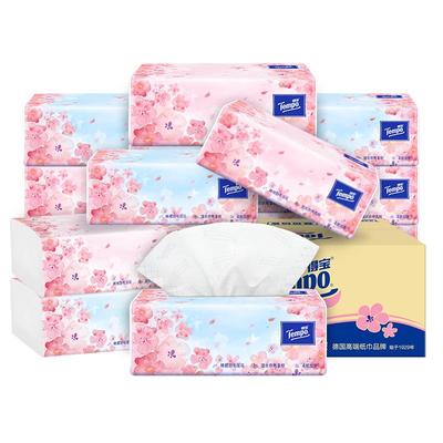 得宝樱花抽纸4层90抽12包实惠装