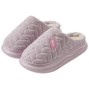 回力棉拖鞋女士2025新款秋冬季室内家居保暖毛绒加厚底防滑拖鞋男