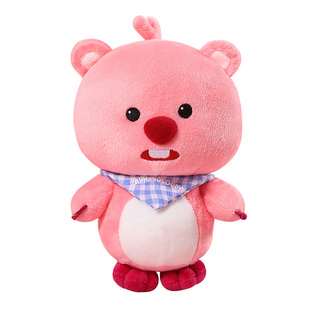 正版loopy玩偶小海狸网红露比可爱毛绒玩具公仔抱枕娃娃生日礼物