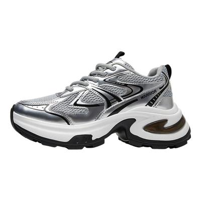 老爹鞋女银色休闲鞋子女厚底6cm