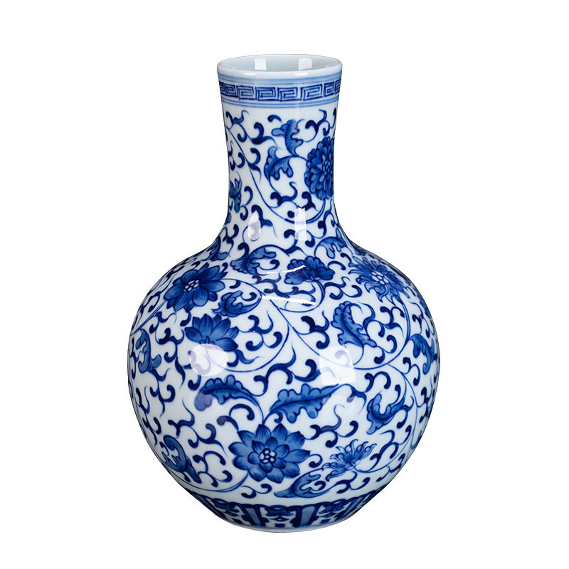 手绘陶瓷景德镇客厅花瓶赠底座