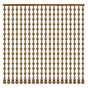 免打孔全桃木门帘 葫芦实木珠帘 大门卫生间厨房化解门对门隔断帘