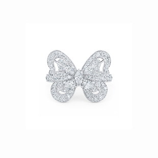 De Beers 戴比尔斯 Portraits of Nature 蝴蝶白金钻石戒指