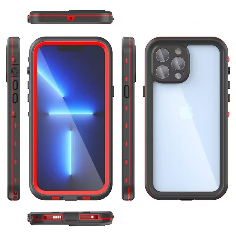 IP68级适用苹果iPhone17promax防水手机壳新款透明潜水壳保护套镜头全包防摔高清防爆软膜双面封闭式防尘挂绳
