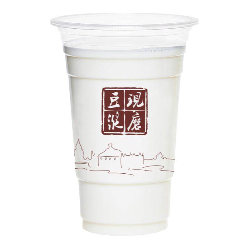 塑料豆浆杯可封口95口径奶茶杯商用一次性360ml稀饭粥饮料杯子