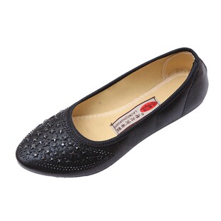 老北京布鞋女单鞋平底尖头浅口时尚平跟舒适便鞋星钻妈妈防滑布鞋