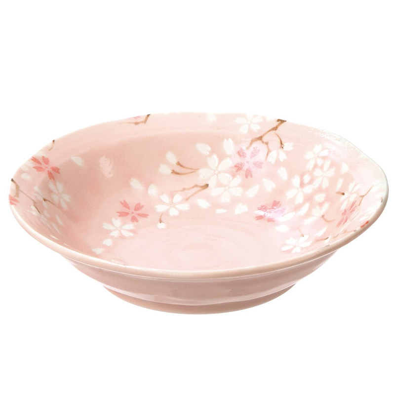 肥田 日本原装进口餐具美浓烧陶瓷碗盘日式家用菜盘餐盘套装 舞樱