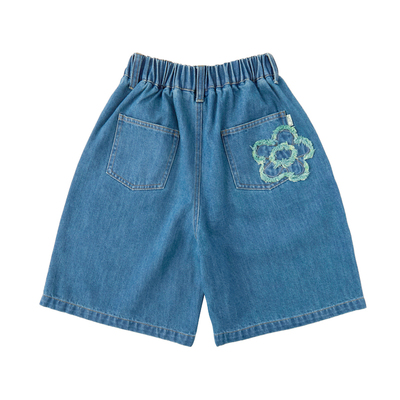 棵初2026夏季女童牛仔短裤